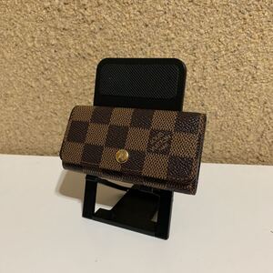 美品　 LOUIS VUITTON ルイヴィトン ダミエ ブラウン系 キーケース　4連