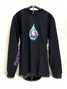 VOLCOM ボルコム AF612206BLK メンズ Sサイズ 長袖Tシャツ ロンティー ブラック色 デザインT バックプリント ヴォルコム 新品即決 送料無料