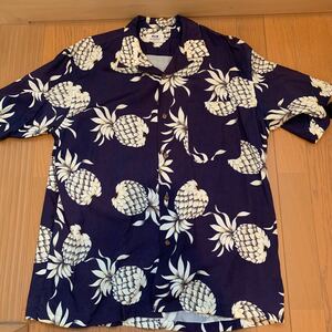 VAN JAC 　パイナップル総柄　レーヨン　VINTAGE　ALOHA　HAWAIIAN　アロハ　ハワイ レア