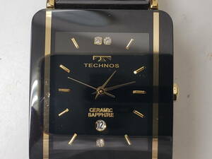 TECHNOS　T9137　【不動品】　テクノス　メンズ腕時計　現状品　激安１円スタート