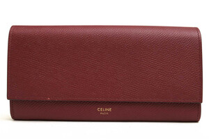 CELINE セリーヌ 長財布 10B563BEL LARGE FLAP WALLET ラージ フラップ ウォレット グレインドカーフスキン 牛革 フラップ式 小銭入れあり