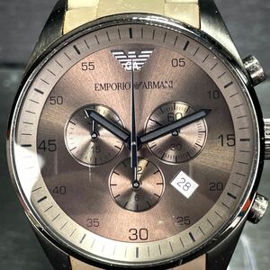 EMPORIO ARMANI エンポリオ アルマーニ AR5950 腕時計 アナログ クオーツ クロノグラフ カレンダー メンズ 新品電池交換済み 動作確認済み