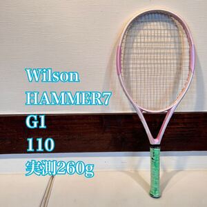 ◇訳あり格安◇ Wilson HAMMER7 G1 110 実測260g ウィルソン　ハンマーセブン　硬式 テニスラケット ハンマー7