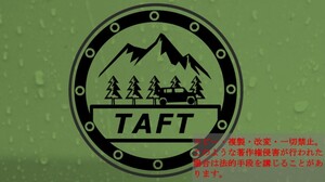 山と木とタフト給油口　カッティングステッカー　TAFT カワイイ　ステッカー