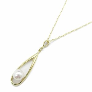 ミキモト パール ネックレス ブランドオフ MIKIMOTO K18（イエローゴールド） ネックレス K18 中古 レディース