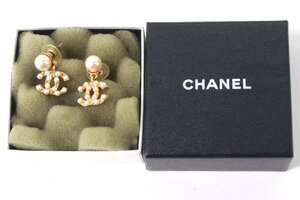 CHANEL シャネル 03A フェイクパール ココマーク ピアス レディース アクセサリー 7377-A