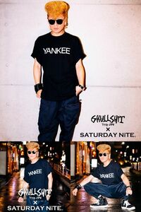 即完品　激レア　SKULLSHIT × SATURDAY NiTE collaboration「YANKEE Tシャツ」スカルシット 綾小路翔 氣志團万博2019 ヤンキーＴ 黒　XXL