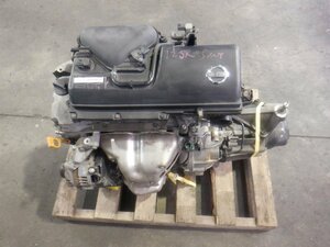 ☆作動確認済み☆実動車から取り外し☆H20 マーチ 12SR DBA‐AK12-388845 5MT CR12 日産純正 エンジン 191,984km『配線 CPU 触媒付』