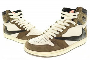 ナイキ NIKE AIR JORDAN 1 HIGH OG TS SP TRAVIS SCOTT 2019 26.5cm DARK MOCHA CD4487-100 エア ジョーダン I トラヴィス ダーク モカ 230