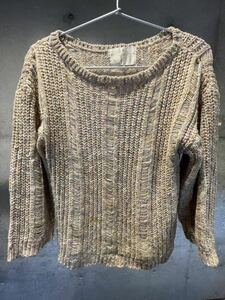 Chesty チェスティ　ニット セーター　カラフル　編み物　編み込み　春色　柔らか素材　レディース　コットン　ベージュ　薄ピンク　春夏