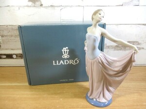 1ZC「LLADRO リヤドロ ダンサー 踊る少女 陶器 フィギュリン」5050 箱入り De ensayo Dancer インテリア 置物 現状品 