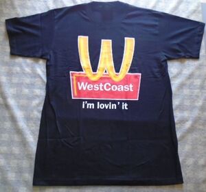 【L】マック　Ｗｅｓｔ　Ｃｏａｓｔ　プリントTシャツ　黒【ｃ-18】