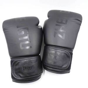 【中古】ZHENGTU ZTTY ボクシンググローブ 16oz ブラック キックボクシング MMA