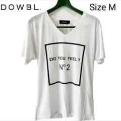 ◇ラスト１点◇DOWBL  Vネック　ロゴＴシャツ　半袖シャツ Size44