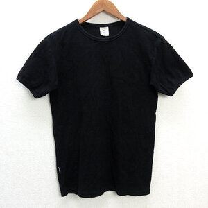 y■アヴィレックス/AVIREX ストレッチTシャツ/インナーT■黒【メンズL】MENS/50【中古】