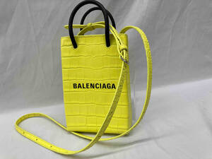 BALENCIAGA バレンシアガ ミニショルダー フォンホルダー ショルダーバッグ イエロー