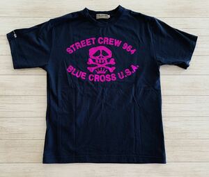 ブルークロス　BLUE CROSS スカルドクロ　プリント半袖Tシャツ