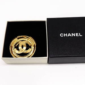 49083-600　金色　ゴールドカラー　CHANEL シャネル ココマーク ブローチ ゴールド メッキ　綺麗　送料600円～