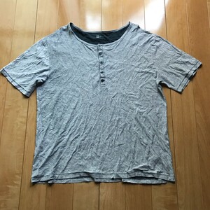 ギャップ ヘンリーネックTシャツ 581-1-322 メンズ XL グレー