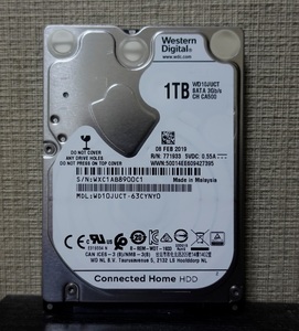 ■正常動作品・動作時間少■WesternDigital製2.5inch AVコマンド対応HDD 1TB WD10JUCT 