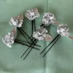 編み込み用ヘアピンアクセサリー　花