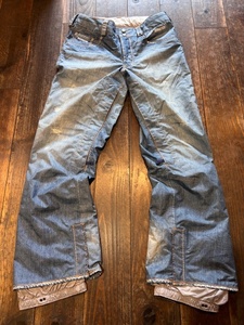 BURTON クラッシュデニム転写 GORE-TEX ボードパンツ M (バートン デニム クラッシュデニム ゴアテックス THE JEANS PANTS　