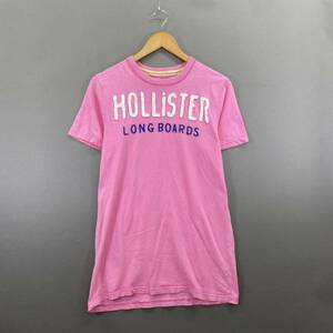 Eg17 〈美品〉 HOLLISTER ホリスター 半袖Tシャツ カットソー トップス ロゴ刺繍 クルーネック Lサイズ レディース 女性服