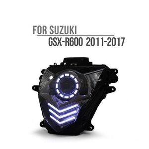 GSX-R600/750 11-18 HID プロジェクターヘッドライト DRL内蔵