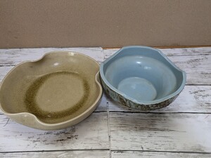 ☆激安☆大幅値下げ生花華道陶器製高級お洒落な花台2点セット