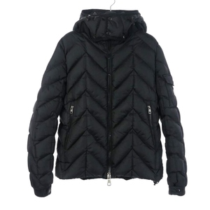 モンクレール MONCLER BERRIAT ベリア ダウンジャケット ダブルジップ ワンポイントロゴ 2 ブラック 黒 A20914198205 53227 国内正規