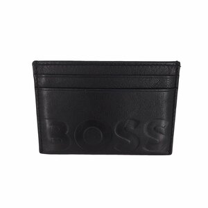 BOSS(ボス) ロゴ型押し レザーカードケース パスケース メンズ 表記無 中古 古着 0328