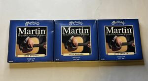 Martin 弦 マーチン アコースティックギター MARTIN Medium 3セット