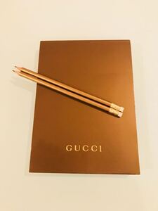 gucci 非売品 新品 ノート&鉛筆セットゴールドブラウン