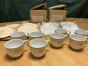 【８セット】PAN AM パンナム パンアメリカン航空 A.D.Cup & Saucer 8客 Noritake ノリタケ ヴィンテージ食器