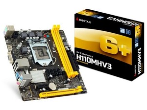 BIOSTAR H110MHV3 / SSD SanDisk Extreme PRO 1TB / Intel Core i3-7100T / CFD DDR3-1600 16GB / Pico PSU 150W / ACアダプタ 12V 10A