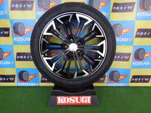 未使用展示品　エンケイ　オールエイト　8J-18　5H114.3　+45　ピレリ　パワジー　225/45R18　中古セット