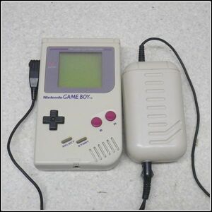 KK-8★任天堂 初代 ゲームボーイ 本体 DMG-01＋専用充電式アダプタ DMG-03 現状品★Nintendo GAME BOY