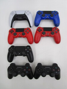 G1216-15Y/ Sony Playstion PS3(CECHZC2J)/ PS4(CUH-ZCT2J)/PS5(CFI-ZCT1J) 純正コントローラー 計7台まとめ 現状品