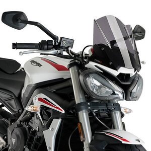 在庫あり Puig 20432F スクリーン バイザー ショート TRIUMPH　STREET TRIPLE S (20-22) [ダークスモーク] プーチ NEW GENERATION