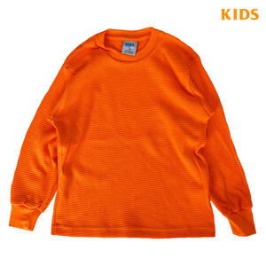 SHAKA WEAR シャカウエア　キッズ サーマルロングスリーブ Tシャツ　オレンジ KIDS XS（110-120）サイズ　8oz KIDS ロンT 長袖