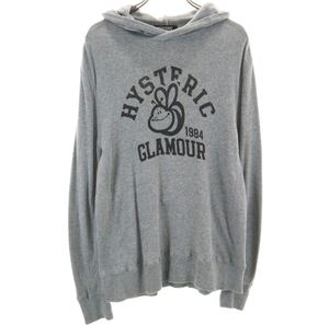 ヒステリックグラマー 長袖 スウェットパーカー L グレー HYSTERIC GLAMOUR プルオーバー メンズ