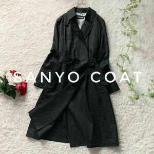 サンヨーコート　ベルテッドコート　スプリングコート　コットン　ブラック　11号　三陽商会　SANYOCOAT