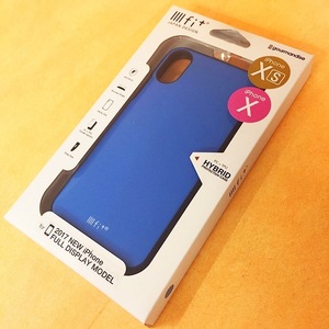 ★外箱痛みアリ★訳あり価格★ ブルー イーフィット iPhone XS／iPhone X 共通 スマホケース