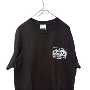 新品未使用　 KAVU カブ　ギルダン　Tシャツ　プリントロゴ　バックロゴ