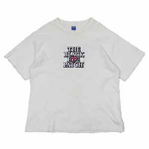 ブラックアイパッチ×マウジー THE BLACK EYE PATCH×MOUSSY ロゴプリント Tシャツ カットソー トップス 半袖 白 ホワイト サイズFREE