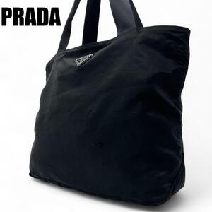 1円〜【美品】PRADA プラダ　ナイロン　トートバッグ　大容量　三角ロゴ　A4可能