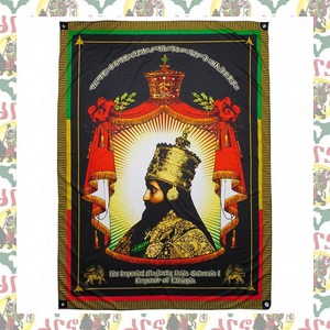【drs】ラスタ旗　Royal Coronation 200cm x 150cm 壁飾り レゲエ フラッグ ライオン ラスタ JAH ETHIOPIA MOA AMBESSA