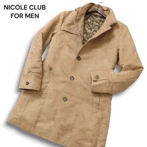 NICOLE CLUB FOR MEN ニコルクラブ フォーメン シンサレート 中綿★ フェイク スウェード コート Sz.50 メンズ　C4T11150_C#N