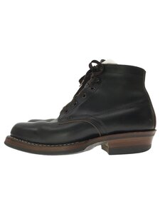 WHITE’S BOOTS◆レースアップブーツ/US7.5/BLK/レザー