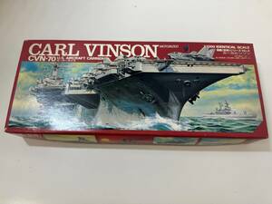 28890 ● 【プラモデル】　河合 カワイ　戦艦 空母　CARLVINSON カールビンソン　1:1300 CVN70　未組立　長期保管 現状品(ジャンク扱い)